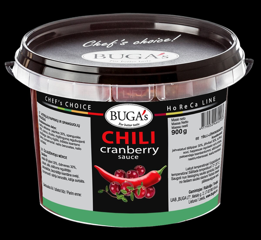 BUGA's 900g chili cranberry sauce