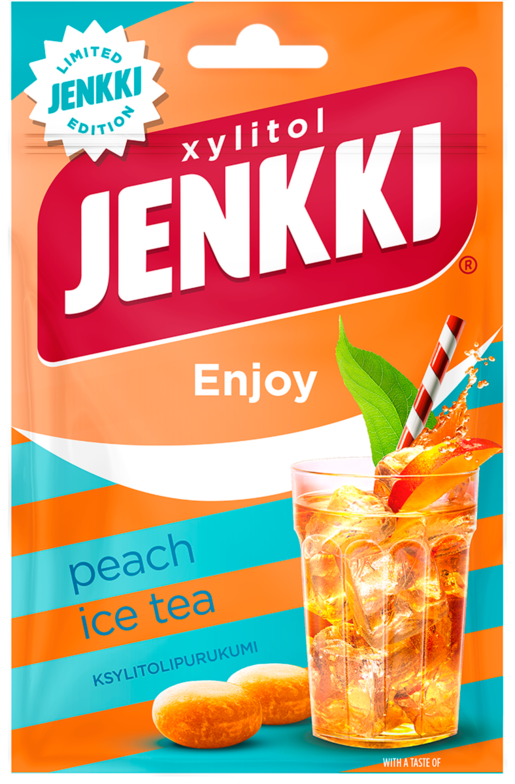 Jenkki Enjoy peach ice tea xylitol chewing gum 35g