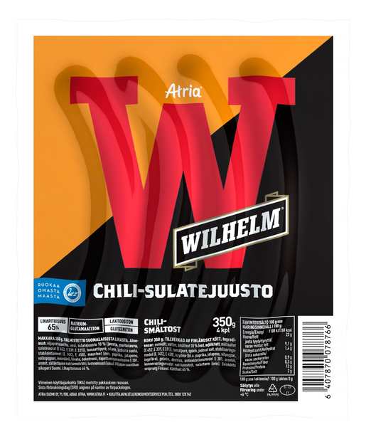 Atria Wilhelm Chili-smältost 350g