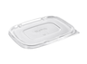 Biopak Cube rectangular transparent lid 217x163x11mm 50pcs for bowls 196823/196825