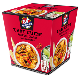 350g Kitchen Joy Thai-Cube meal frozen with Site Chicken Jasmine | Curry Red wihuri Rice